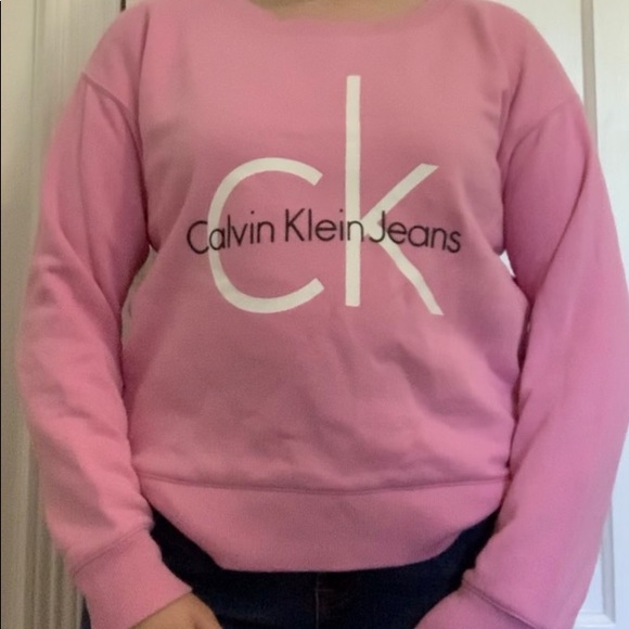 Pink Calvin Klein Jeans Crewneck Sweatshirt - Picture 7 of 7